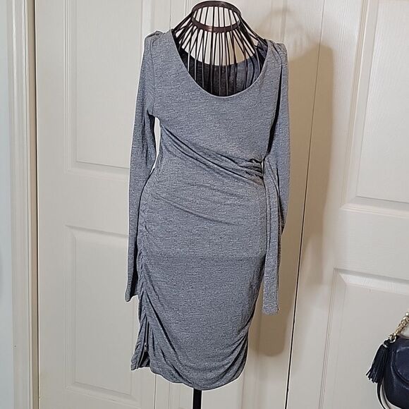 MOSSIMO Gray T-Shirt Dress Size Medium - Picture 4 of 7